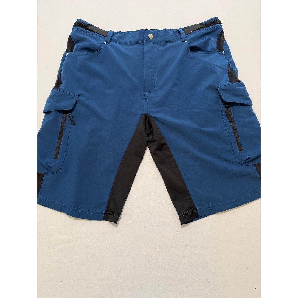 MTB Mountain Bike Cargo Shorts Mens XXXL Blue Black Performance Cycling 4P001